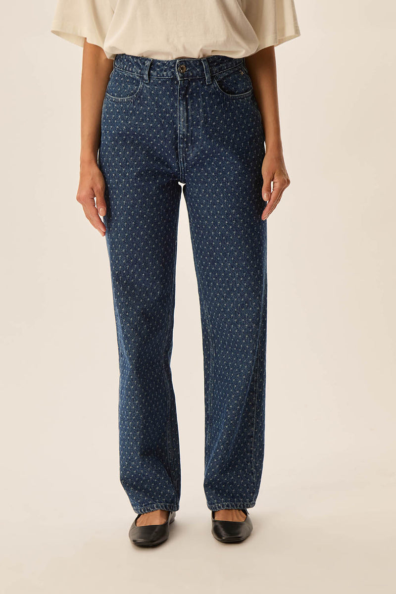 Jean Lorin Jacquard Middle Blue