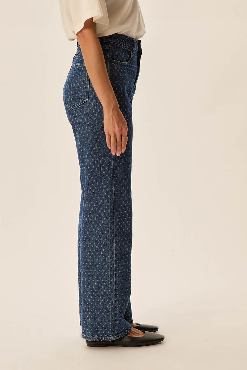 Jean Lorin Jacquard Middle Blue