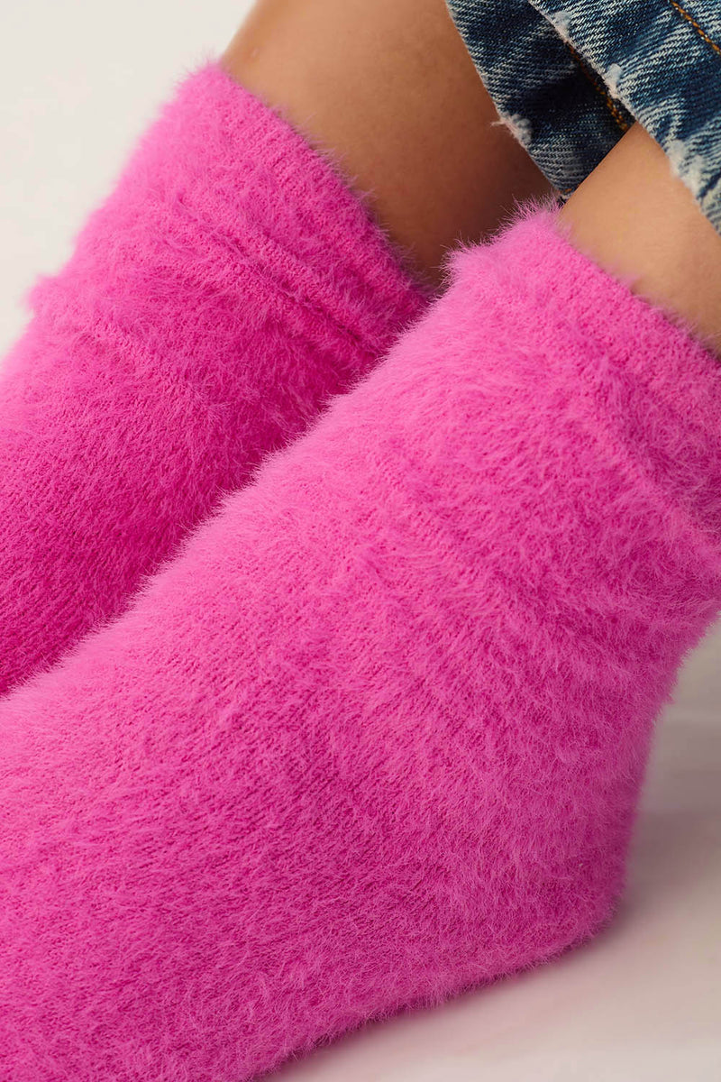 Chaussettes Pierette Rose Fluo