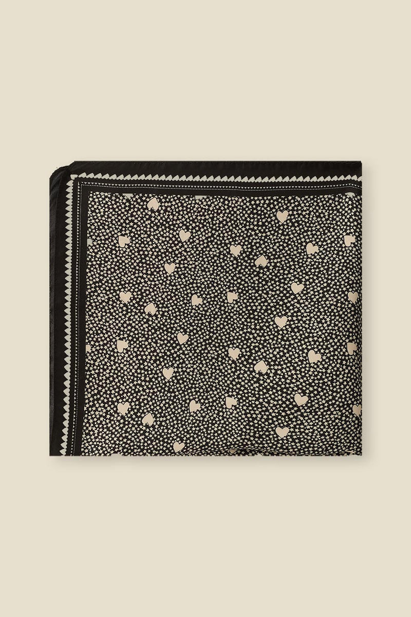 Carré de soie Nybiche Coeur Noir