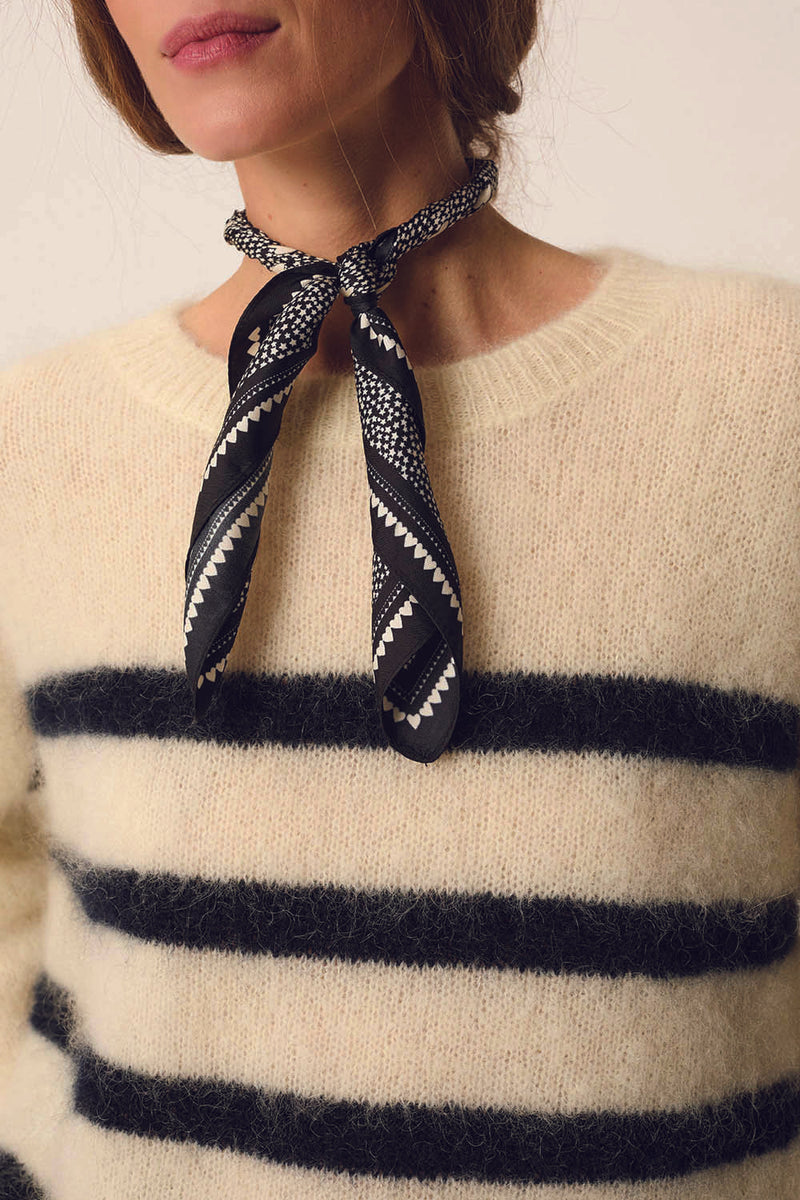 Carré de soie Nybiche Coeur Noir