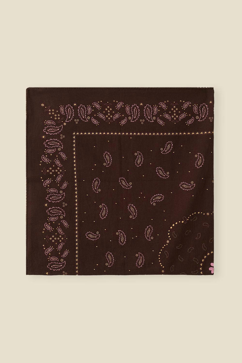 Foulard Nypette Paisley Coffee