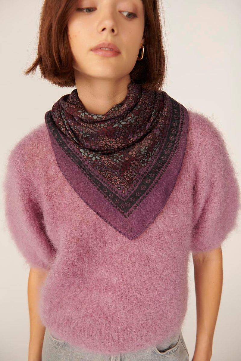 Foulard Nydou Golden Framboise