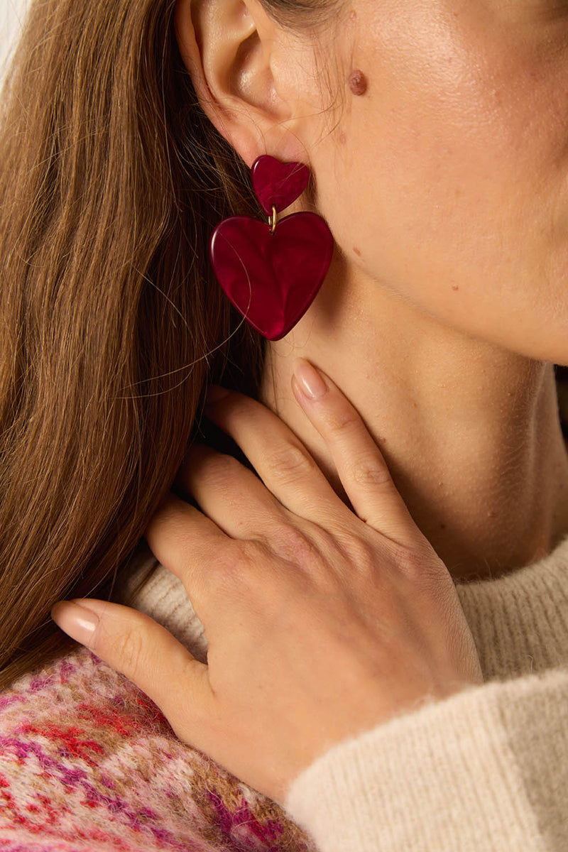 Boucles D'Oreilles Natou Ruby Nacre