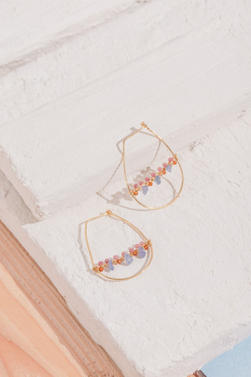 earrings rani tourmaline/tanzanite