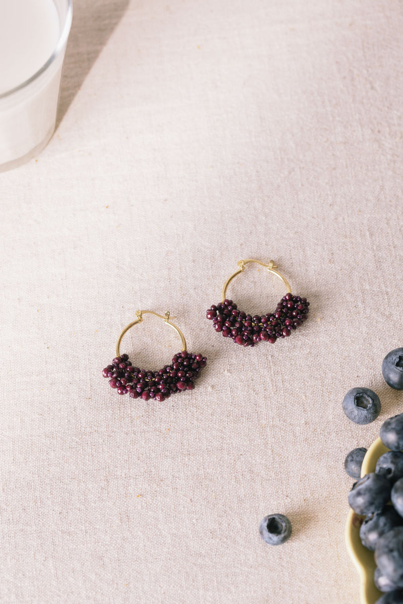 earrings poline blueberry